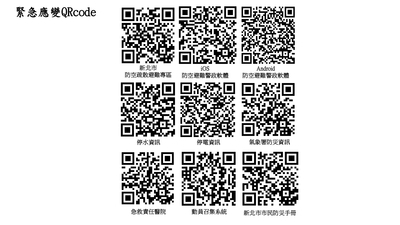 「新北市全民國防手冊」及「緊急應變QRcode」電子檔圖片