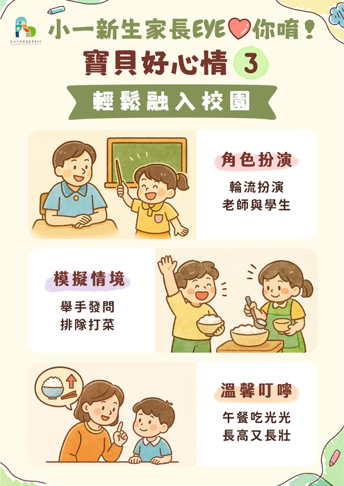 轉知：「家庭教育中心　小一新生報到」圖卡(附件1)1份圖片
